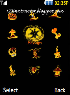 Samsung GT-S5530 Halloween Theme Download Menu