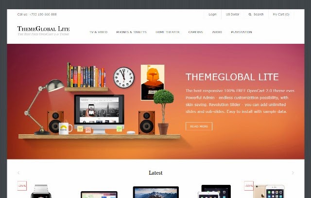 Themeglobal Lite - Free Responsive Opencart Theme