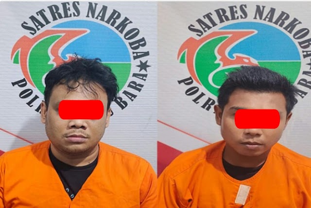 BERPURA-PURA SAKIT, DUA PEMUDA DITANGKAP SATRES NARKOBA POLRES BATU BARA BERSAMA BARANG BUKTI SABU