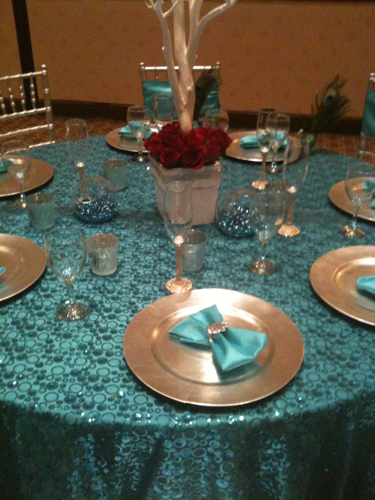 simple wedding reception table