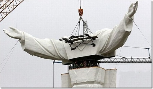 The tallest statue of Jesus in Poland