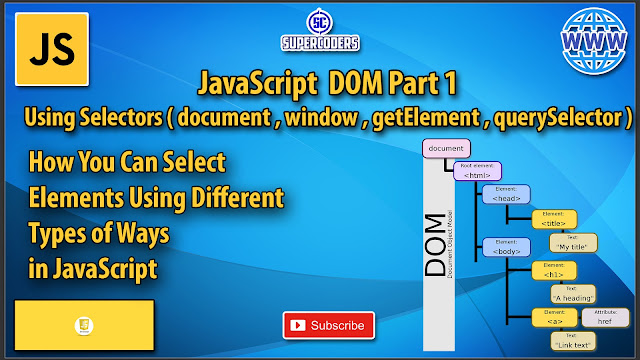 Javascript DOM Tutorial Part 1 [ Selectors ] How to Select HTML Elements Using Javascript