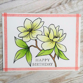 Spring flower card with Make a Wish stamp from Clearly Besotted