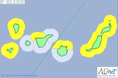 Se activa aviso amarillo por oleaje en  Canarias, viernes 3 de febrero