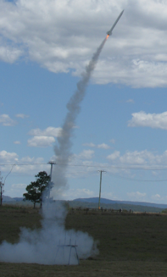 Callisto rocket fired on F40 motor