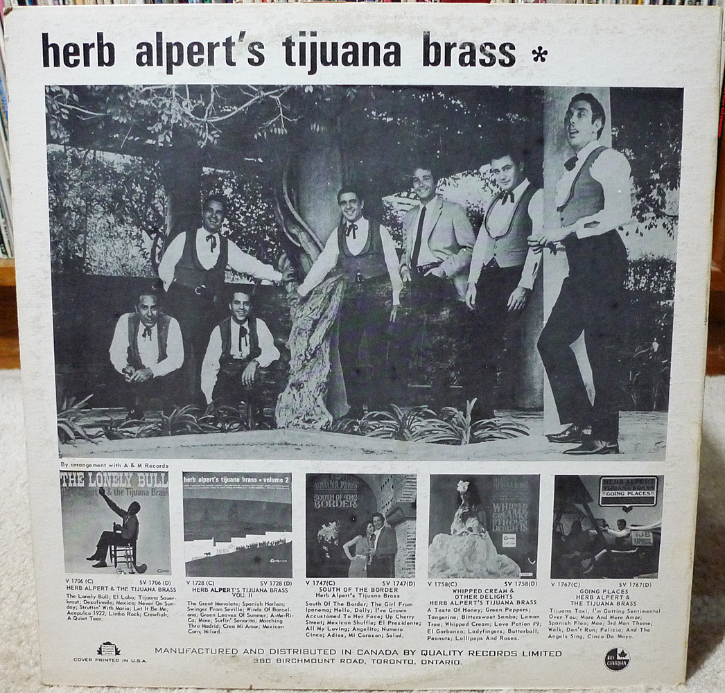 The Robb Collections Collecting Music Lp Or Cd Herb Alpert And The Tijuana Brass Part Three Foreigners