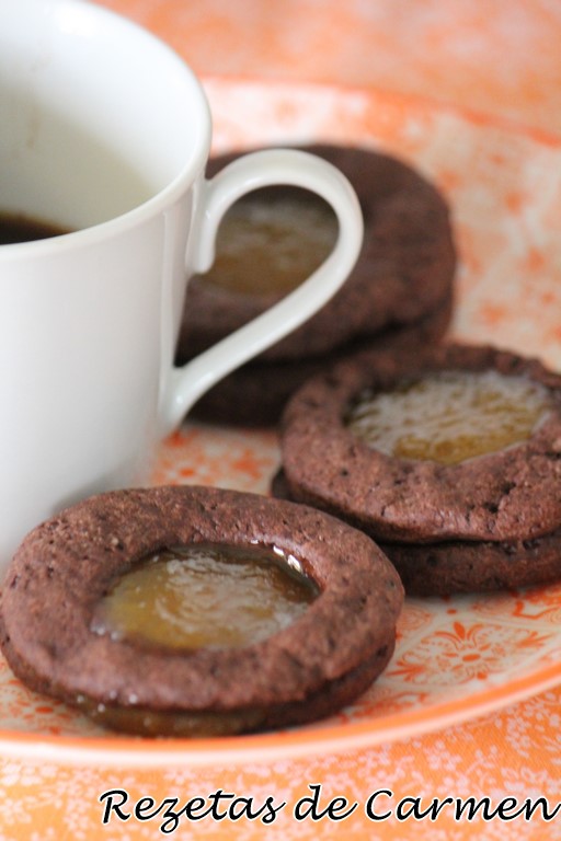 Galletas de chocolate con mermelada