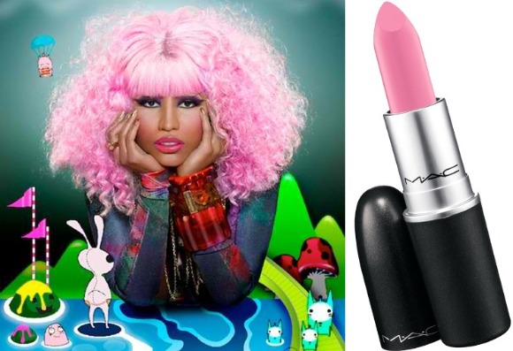 Translation: Nicki Minaj launched her own lipstick, called Pink 4 Friday,