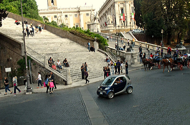 tourists and people in Rome