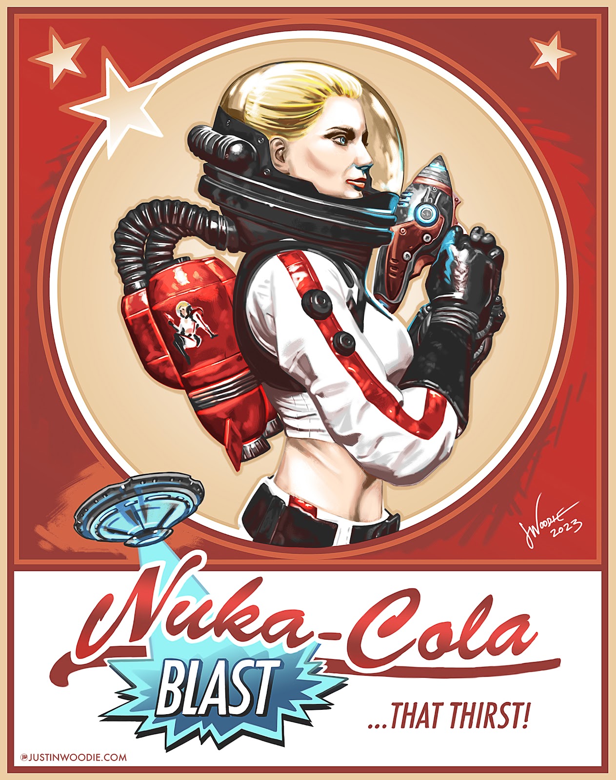 Nuka-Cola Blast Nuka-Girl Fallout 76 Digital Illustration
