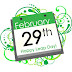 HAPPY LEAP DAY - 29 FEBRUARY 2016