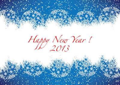 happy new year greeting card 2013