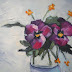 Pansy Painting, Flower Painting, Daily Painting, Small Oil Painting,
"Perky Pansies" by Carol Schiff, 6x8" Oil, SOLD