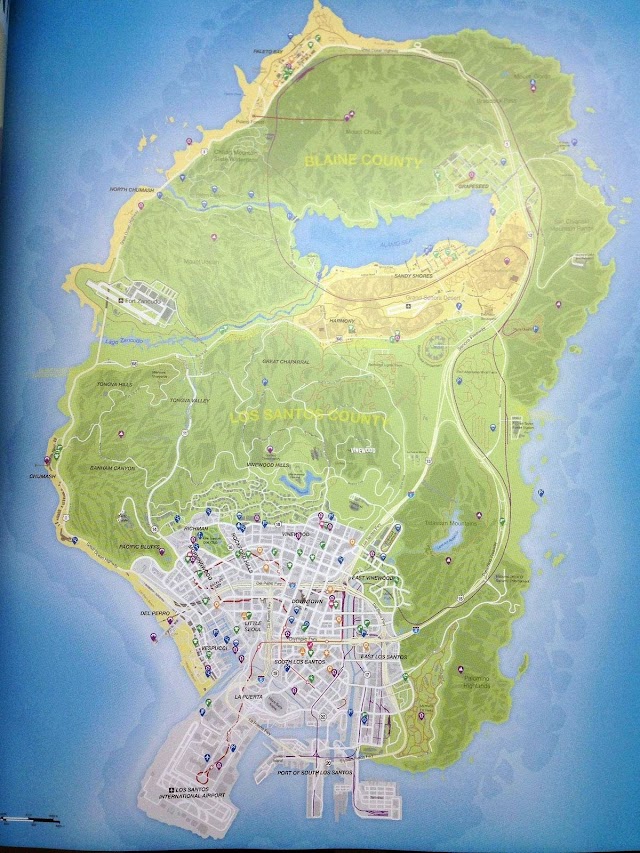 Este es el mapa de GTA V
