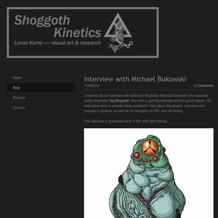 http://shoggothkinetics.weebly.com/blog/interview-with-michael-bukowski