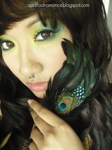 peacock inspired makeup. peacock inspired makeup. Peacock inspired makeup!