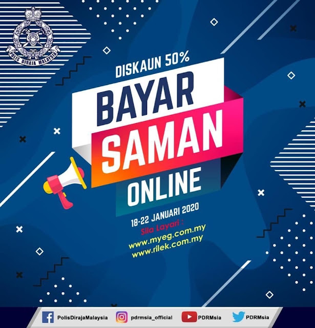 Cara Semak Saman Polis Dan Dapatkan Diskaun 50% Dengan Bayar Secara Online