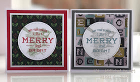 Tim Holtz Festive Overlay stamp set and Christmas Worn Wallpaper