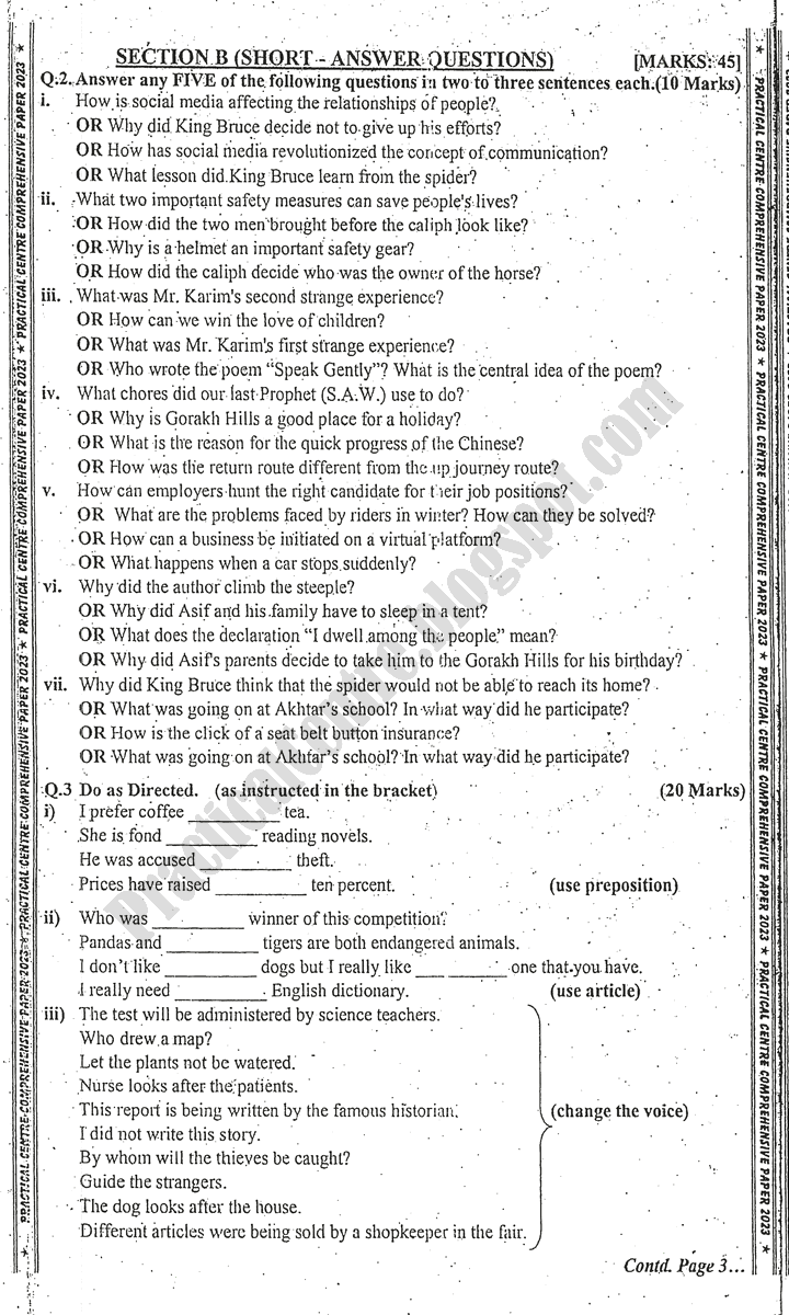 english-10th-practical-centre-guess-paper-2023-science-group