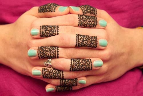 Arabic Ring Mehndi Designs For Fingers