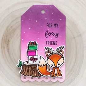 Sunny Studio Stamps: Foxy Christmas Customer Tag by Ashley Harris