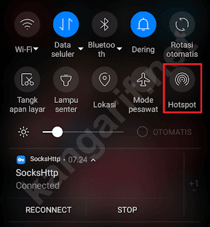 hidupkan hotspot