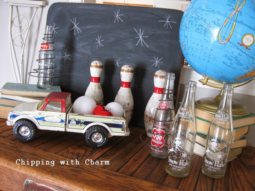 Chipping with Charm:  Toy Truck Valentine Vignette...http://chippingwithcharm.blogspot.com/