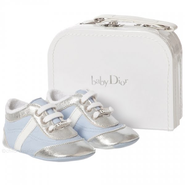 Baby Dior Blue Pre-Walker Shoes With Suitcase