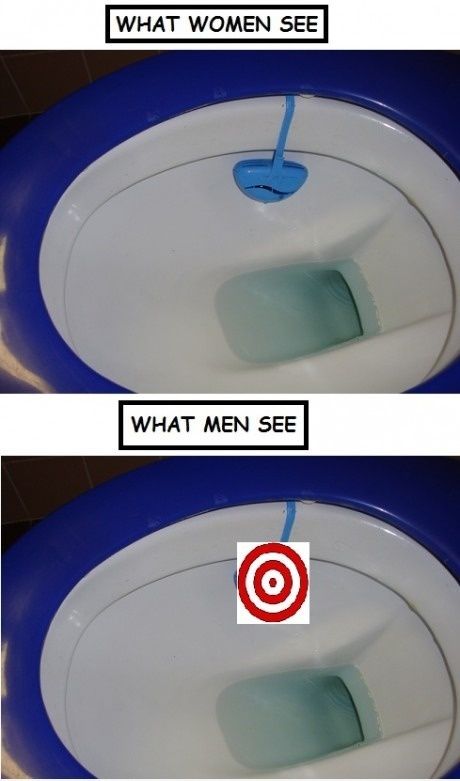 20 Hilarious But True Differences Between Men And Women - On toilets