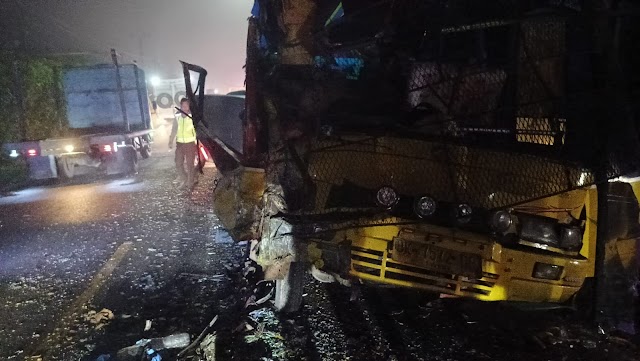 Bus Operanto dan Bus Pariwisata Laga Kambing, 17 Penumpang Terluka