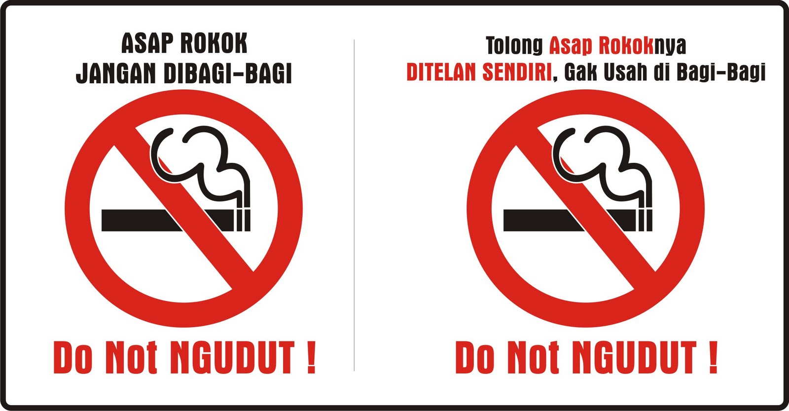 poster kampanye kawasan dilarang merokok