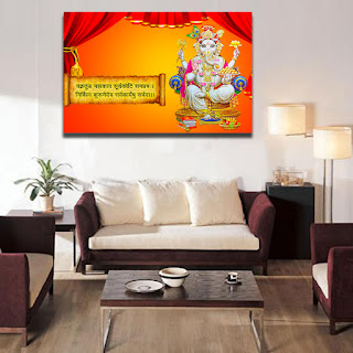 Abstract Ganesha Paintings on Canvas