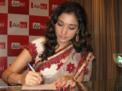 Actress Tamanna in designer Saree Photos