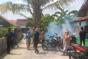 Antisipasi Penyebaran Nyamuk Pemdes Setiajaya Adakan Kegiatan Fogging