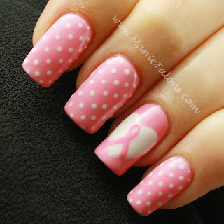 Pink Ribbon Nail Art