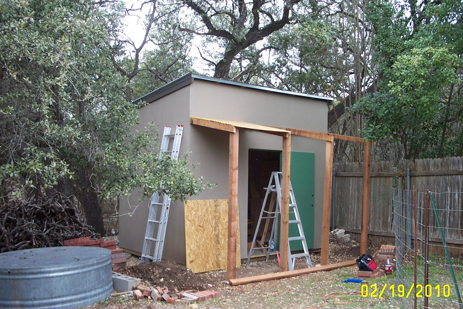 With the main building finished it was time for the porch to go on 