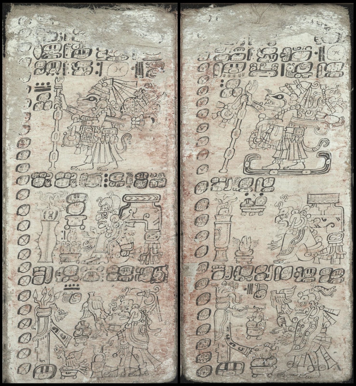 11th century Mayan codex Dresden - Rituals at the beginning of the New Year