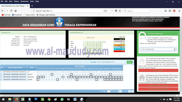 Tampilan baru aplikasi Daftar Hadir GTK Online