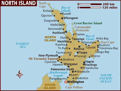 Political Map of North Island New Zealand | Political Map ...
