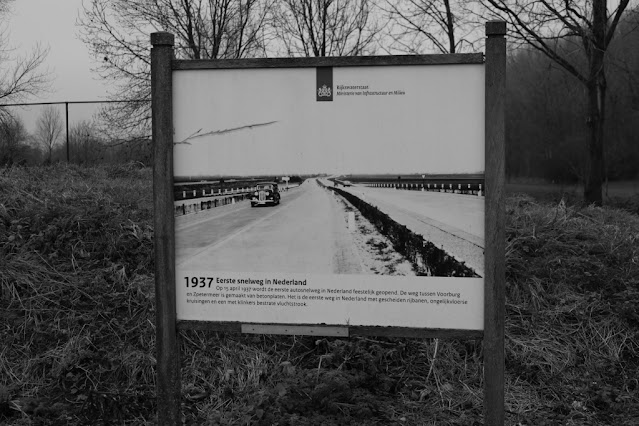 de eerste snelweg, foto met de camera op stap