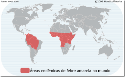 vacinacao-viagens-mapa-febre-amarela-mundo