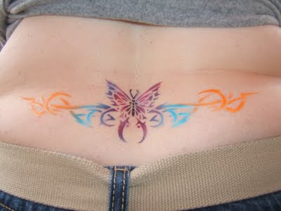 Lower Back Tattoo-Butterfly Tatto-Best  Tattoos Design