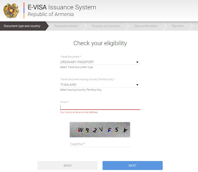 Verify Email E-visa Armenia