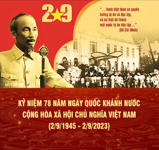 Kỷ niệm 78 năm ngày Quốc khánh nước Cộng hòa xã hội chủ nghĩa Việt Nam (2/9/1945 - 2/9/2023).