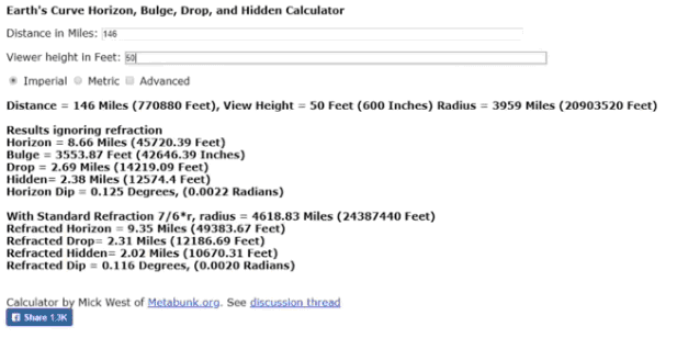 calculation for the curvature