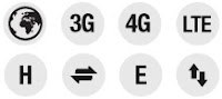 The symbols used to be 2G, G, E, H, H+, 4G