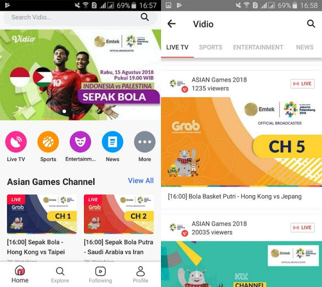 Cara Streaming Asian Games 2018 di Android (Siaran Lengkap)