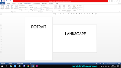 Cara Membuat Halaman Potrait dan Landscape dalam Satu File Word