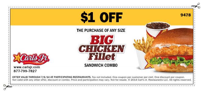 carls jr coupons