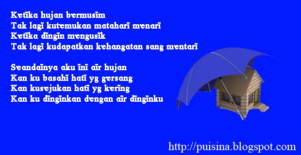  Puisi  Sang Raja Air di  Musim  Hujan  PUISINA